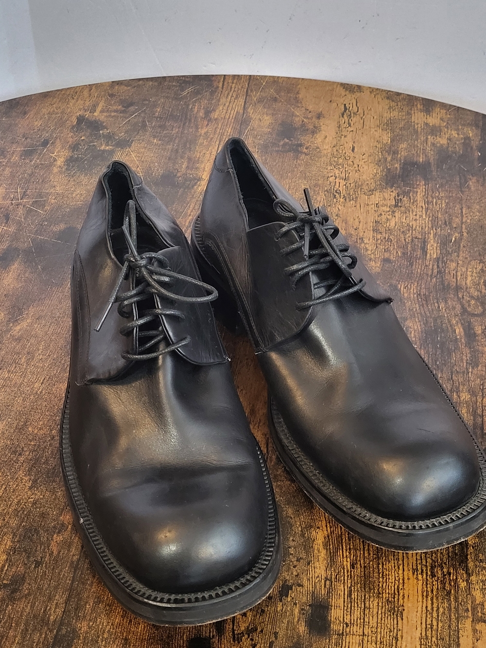 Rodolfo Zengarini Men's Black Leather Lace Up Loafers Sz 44 (11)